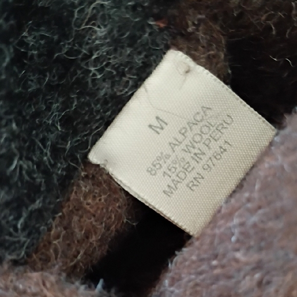 Vintage J. Jill Reversible Brown And Gray Charcoal Wool Trench Coat Medium - Picture 5 of 11